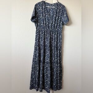 Floral Blue Maxi Dress